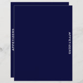 Rezessionsabteilung | Marine und Weiß | Appetithap (Vorne/Hinten)