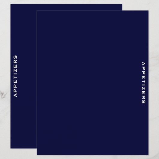 Rezessionsabteilung | Marine und Weiß | Appetithap (Vorne/Hinten)