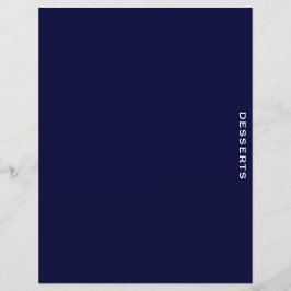 Rezessionsabteilung | Navy Blue & White | Desserts