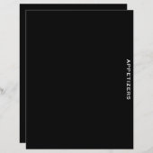 Rezessionsabteilung | Schwarz/Weiß | Appetithappen (Vorne/Hinten)