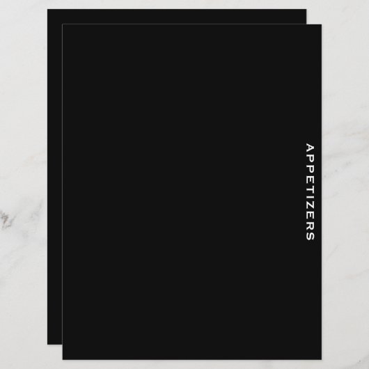 Rezessionsabteilung | Schwarz/Weiß | Appetithappen (Vorne/Hinten)