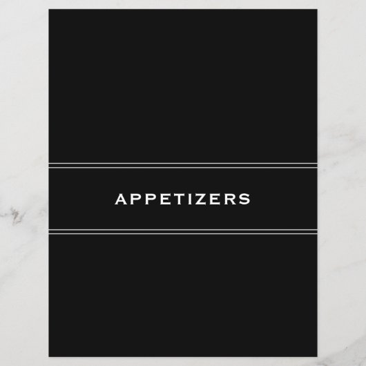 Rezessionsabteilung | Schwarz/Weiß | Appetithappen (Rückseite)