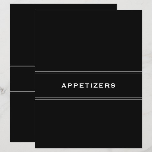 Rezessionsabteilung | Schwarz/Weiß | Appetithappen (Vorne/Hinten)