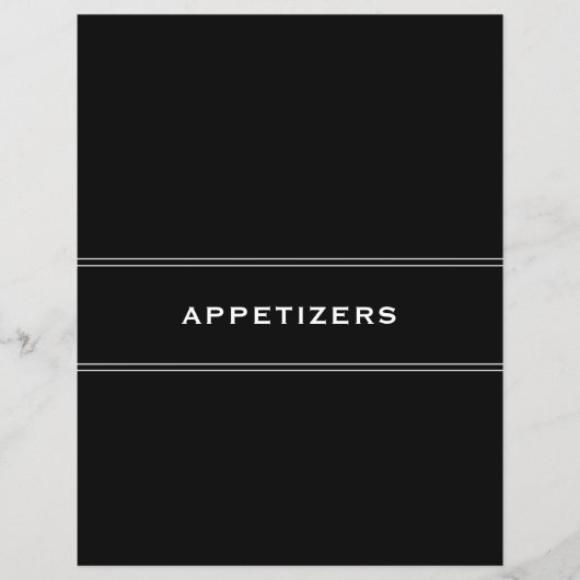Rezessionsabteilung | Schwarz/Weiß | Appetithappen (Vorderseite)