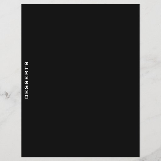 Rezessionsabteilung | Schwarz/Weiß | Desserts (Rückseite)