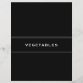 Rezessionsabteilung | Schwarz/Weiß | Gemüse (Rückseite)