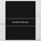Rezessionsabteilung | Schwarz/Weiß | Gemüse (Vorderseite)