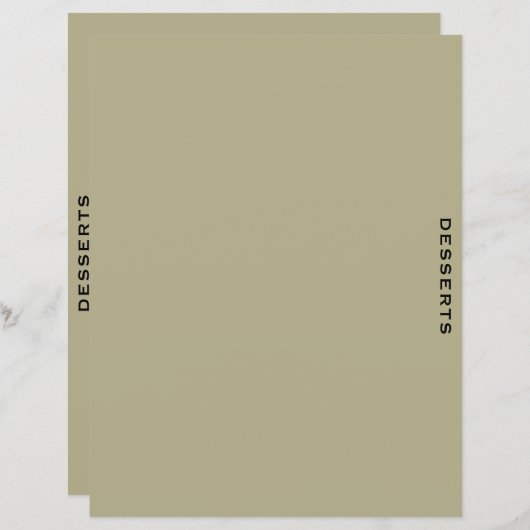 Rezessionsabteilung | Seite & Schwarz | Desserts (Vorne/Hinten)