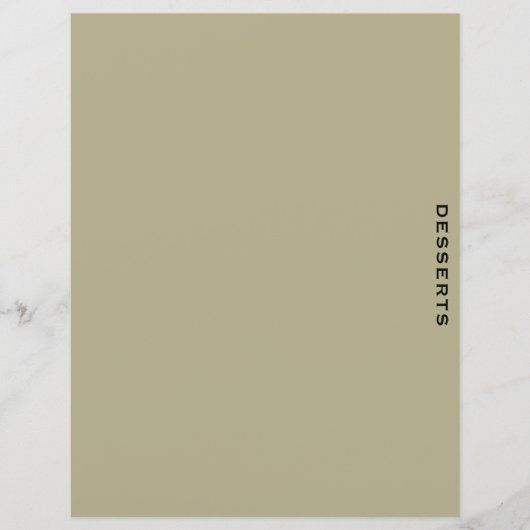 Rezessionsabteilung | Seite & Schwarz | Desserts (Vorderseite)