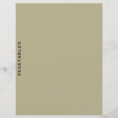 Rezessionsabteilung | Seite & Schwarz | Gemüse (Rückseite)