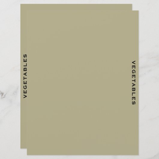 Rezessionsabteilung | Seite & Schwarz | Gemüse (Vorne/Hinten)