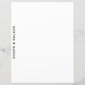 Rezessionsabteilung | Suppen und Salate | Einfach (Rückseite)