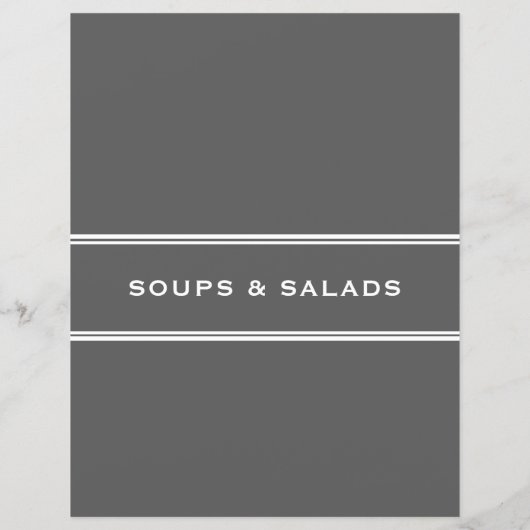 Rezessionsabteilung | Suppen und Salate | Grau (Rückseite)