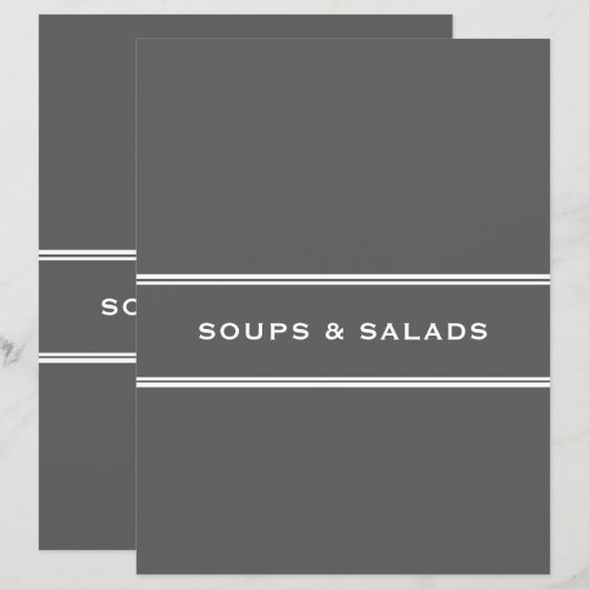 Rezessionsabteilung | Suppen und Salate | Grau (Vorne/Hinten)