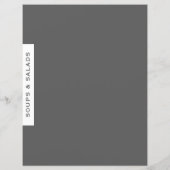 Rezessionsabteilung | Suppen und Salate | Grau und (Rückseite)