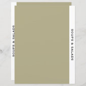 Rezessionsabteilung | Suppen und Salate | Schwarz- (Vorne/Hinten)