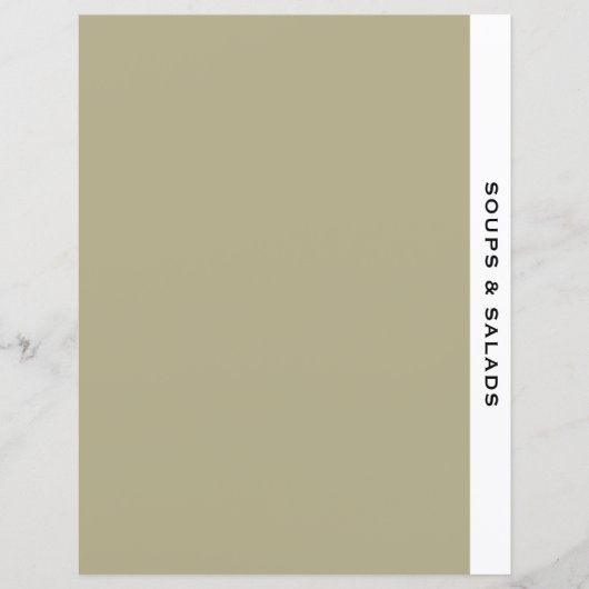 Rezessionsabteilung | Suppen und Salate | Schwarz- (Vorderseite)