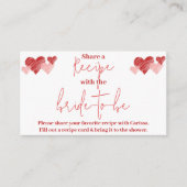 Rezessionsanfrage zur Liebe Valentine Hearts Begleitkarte (Vorderseite)