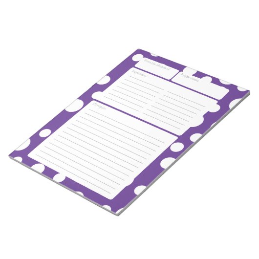 Rezpe Page Lila Polka Dots Notizblock (angewinkelt)
