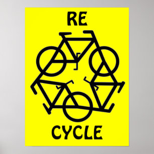REzyklus recyceln Fahrrad-Symbol Poster