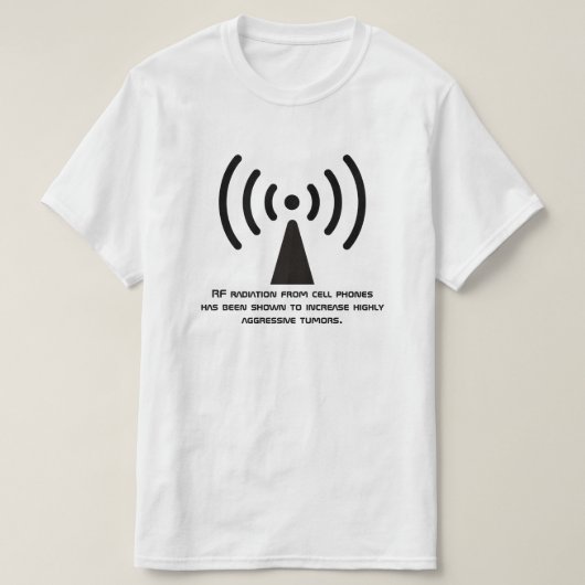 Rf-Strahlungswarnung T-Shirt (Design vorne)