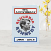 RFK: 50. Jahrestag Karte (Gelbe Blume)