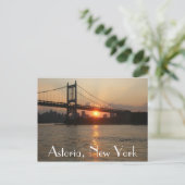 "RFK Bridge at Sunset" Astoria, NY Postcard Postkarte (Stehend Vorderseite)