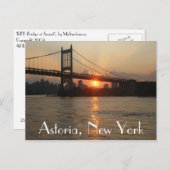 "RFK Bridge at Sunset" Astoria, NY Postcard Postkarte (Vorne/Hinten)