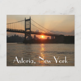 "RFK Bridge at Sunset" Astoria, NY Postcard Postkarte