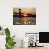 "RFK Bridge at Sunset" Astoria, NY Poster (Heimbüro)