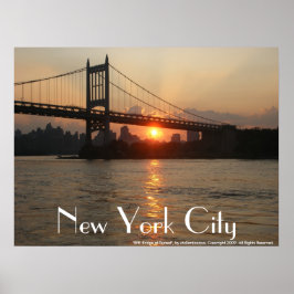 "RFK Bridge at Sunset" New York City Posters Poster