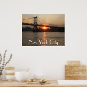 "RFK Bridge at Sunset" New York City Posters Poster (Küche)