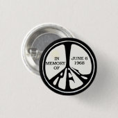 RFK Erinnerungsfrieden Pinback Button (Vorne & Hinten)