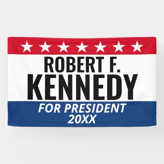 RFK JR Kennedy für Präsident - Kampagne Banner (Horizontal)