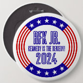 RFK Jr "Kennedy is the Remedy" Kampagne 2024 Button (Vorne & Hinten)