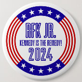 RFK Jr "Kennedy is the Remedy" Kampagne 2024 Button (Vorderseite)