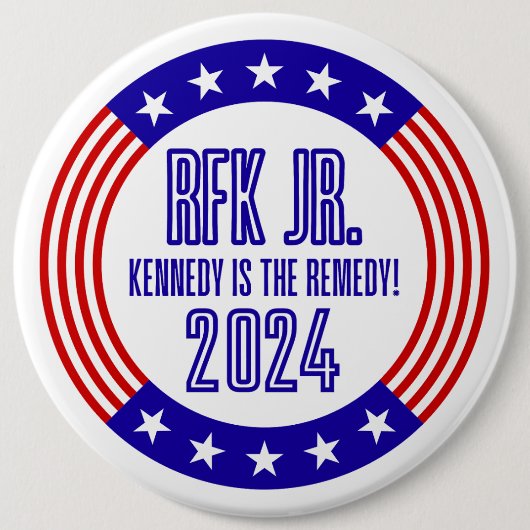 RFK Jr "Kennedy is the Remedy" Kampagne 2024 Button (Vorderseite)