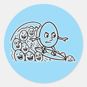 RG RA Egg Art Runder Aufkleber