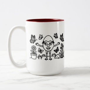 RG RA Egg Art Zweifarbige Tasse