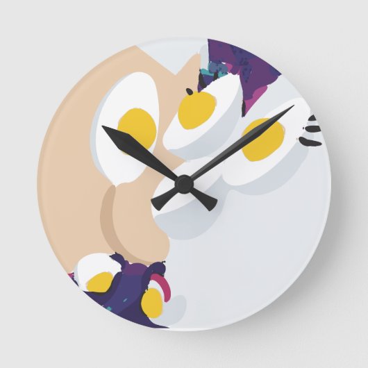 RG RA Ei-Kunst Runde Wanduhr (Vorderseite)