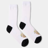 RG & RA Eigenwilliger Ei-Charakter Süßes Design Socken (Rechts)