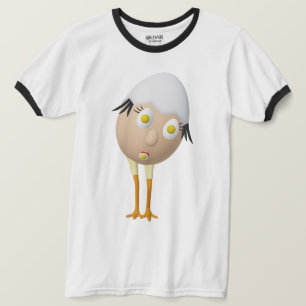 RG & RA Eigenwilliger Ei-Charakter Süßes Design T-Shirt