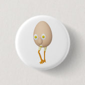RG & RA Skurriler Ei-Charakter Süßes Design Button (Vorderseite)