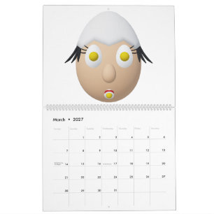 RG & RA Skurriler Ei Charakter Süßes Design Kalender