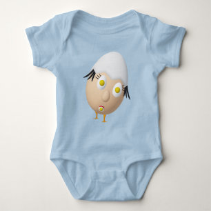 RG & RA Skurriles Ei-Charakter Süßes Design Baby Strampler