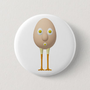 RG & RA Skurriles Ei-Charakter Süßes Design Button