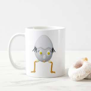 RG & RA Skurriles Ei-Charakter Süßes Design Kaffeetasse