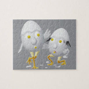 RG & RA Skurriles Ei-Charakter Süßes Design Puzzle