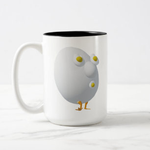 RG & RA Skurriles Ei-Charakter Süßes Design Zweifarbige Tasse