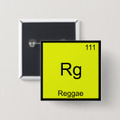 Rg - Reggae Funny Chemistry Element Symbol T-Shirt Button (Vorne & Hinten)